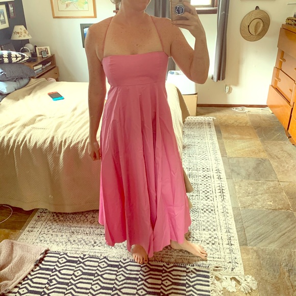 Zara Dresses | Zara Pink Poplin Dress 